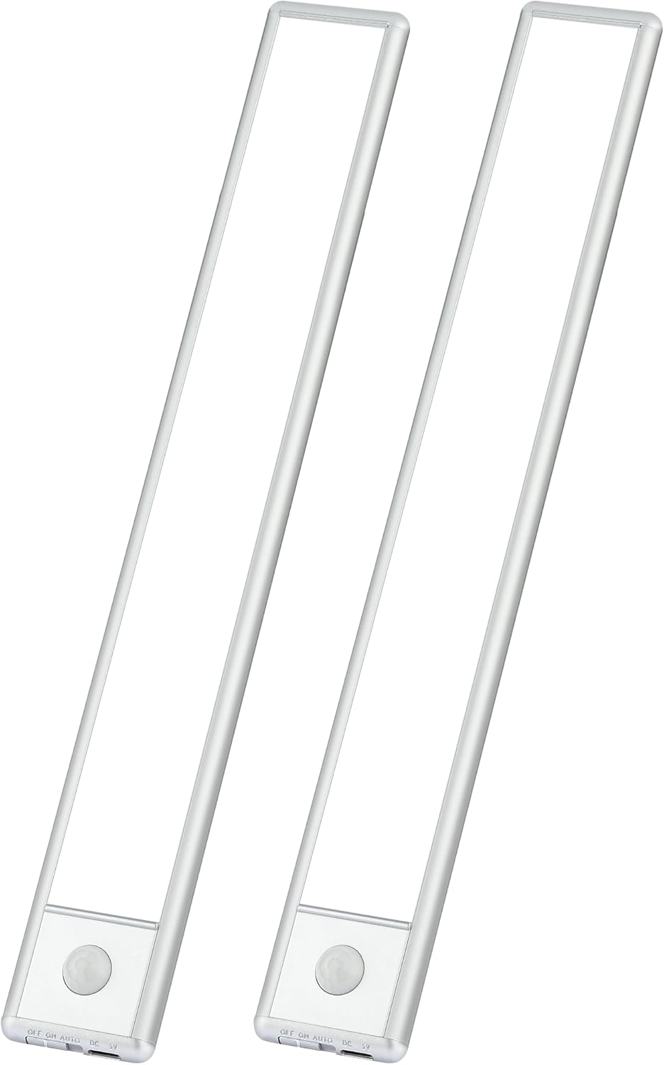 Luces LED Bajo Mueble con Sensor de Movimiento Recargables, Pack x2 Magnéticas Stick-On, 22 LEDs, USB-C, Luz Blanca Fría